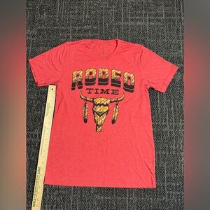Russel Western Wear Tribal Red Rodeo Time T-Shirt Large